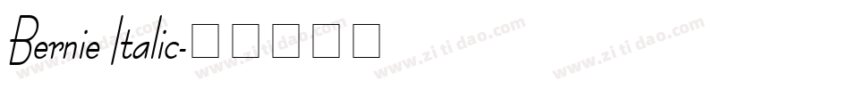 Bernie Italic字体转换